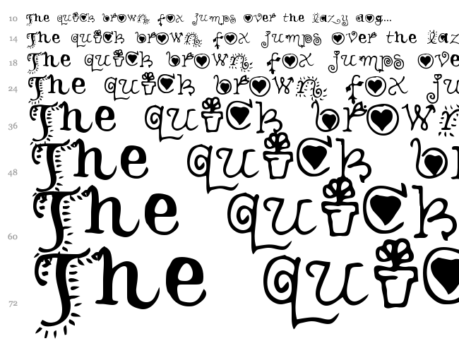 Teenage Girl font waterfall